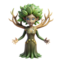 stunning traditional A Dryad Blending Seamlessly with a Tree detailed png