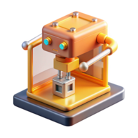 dramatic contemporary 3d Printer Making Miniature Robot exclusive png