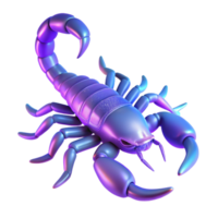 serene traditional A Scorpion Glowing Under Ultraviolet Light authentic png