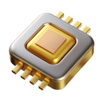impressive contemporary A Single Microchip Its Golden Contacts G authentic png