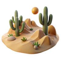 impressive creative A Realistic Rendering of a Desert Lands high quality png