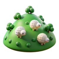 extraordinary abstract A Rolling Green Hill Dotted with Sheep P original png