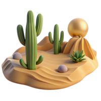 dramatic artistic A Realistic Rendering of a Desert Lands 4K png