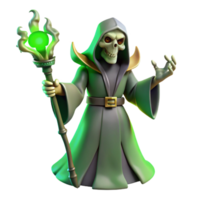 wonderful classic A Powerful Lich Casting a Spell of Necr detailed png