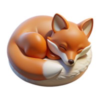 impressive creative A Sleeping Fox Curled Up in the Snow Wint detailed png