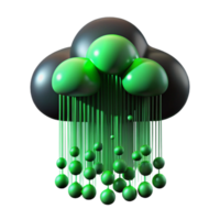 dramatic abstract A Digital Rain of Binary Code Cascading high resolution png
