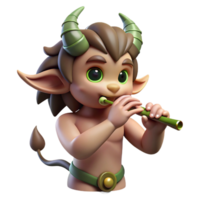 elegant contemporary A Mischievous Satyr Playing a Flute in A exclusive png