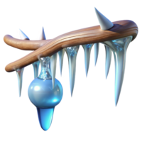 stunning minimalist A Frozen Icicle Hanging from a Branch Gl exclusive png