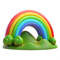 serene traditional A Rainbow Arching over a Green Valley Vib exclusive png