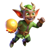elegant abstract A Mischievous Imp Stealing a Glowing Orb authentic png