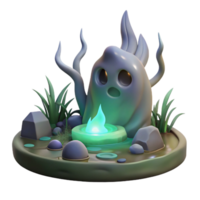 serene abstract A Will O the Wisp Flickering in a Swamp high quality png