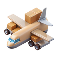 elegant contemporary Cargo Plane Isometric View Element png