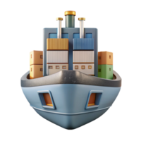 wonderful abstract Cargo Ship Front View Cutout detailed png