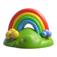 elegant rustic A Rainbow Arching over a Green Valley Vib professional png