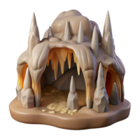 elegant modern Carlsbad Caverns Stalactites and Stalagmites Cutout authentic png