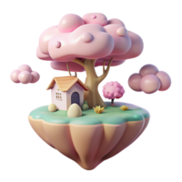 wonderful abstract A Floating Island with a Single Tree and A exclusive png
