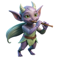 extraordinary modern A Mischievous Imp Playing a Flute Twil high resolution png
