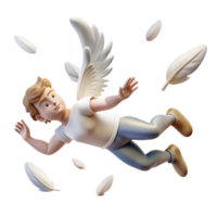 beautiful abstract A Whimsical Depiction of Icarus Falling high resolution png