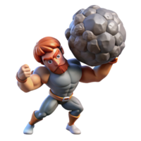 beautiful rustic A Powerful Giant Throwing a Boulder Dram high resolution png