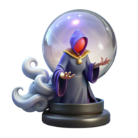 magnificent abstract A Mysterious Oracle Gazing Into a Crystal 4K png