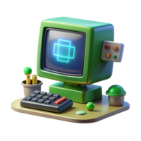 impressive minimalist A Vintage Computer Monitor Displaying C genuine png