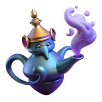 elegant classic A Powerful Djinn Emerging from a Magic La 4K png