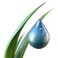 magnificent minimalist A Close Up of a Dewdrop on a Blade Of authentic png