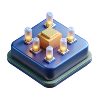 magnificent artistic A Microscopic View of Transistors on A original png