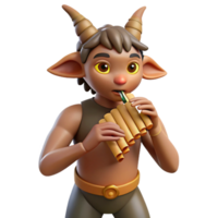 stunning abstract A Playful Satyr Playing a Pan Flute in a F high resolution png