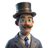 impressive creative Portrait of a Distinguished Gentleman Wit professional png