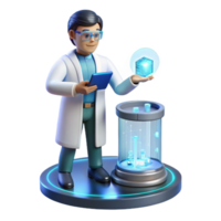 magnificent modern A Scientist Working on a Holographic Int professional png