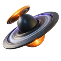serene modern A Spaceship Escaping a Black Hole With exclusive png