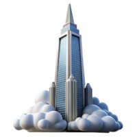 beautiful abstract A Towering Skyscraper Piercing the Clouds high resolution png