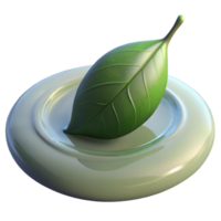 beautiful classic A Single Leaf Floating on the Surface of A authentic png