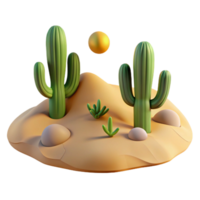 wonderful contemporary A Desert Landscape with Cacti and Sand Dun genuine png