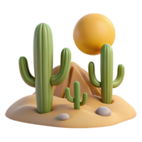 beautiful modern Towering Cacti in the Desert professional png