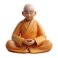 beautiful rustic Portrait of a Serene Monk in Flowing Robes high resolution png