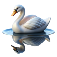 extraordinary abstract A Graceful Swan Gliding Across a Still La png