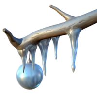 beautiful minimalist A Frozen Icicle Hanging from a Branch Gl authentic png