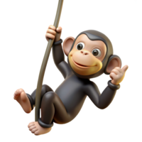 beautiful classic A Playful Chimpanzee Swinging from a Vine exclusive png