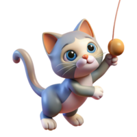 dramatic rustic A Playful Kitten Batting at a String Sof premium png