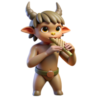 beautiful creative A Mischievous Satyr Playing a Pan Flute I professional png