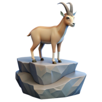 extraordinary rustic A Mountain Goat Standing on a Cliff Edg authentic png