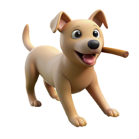 elegant rustic A Playful Dog Fetching a Stick Park Set png