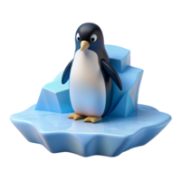 dramatic abstract Penguin on Iceberg high resolution png