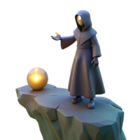 wonderful abstract A Solitary Figure in a Hooded Cloak Stan professional png