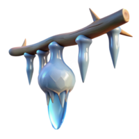 magnificent artistic A Frozen Icicle Hanging from a Branch Gl exclusive png