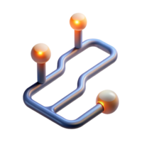 impressive modern A Single Glowing Circuit Path on a Dar exclusive png