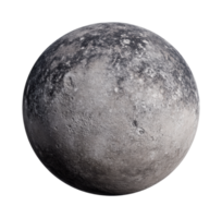 Detailed view of pluto's surface in space png
