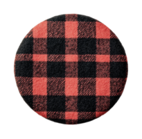 Red and black checkered circular pattern on woolen fabric png